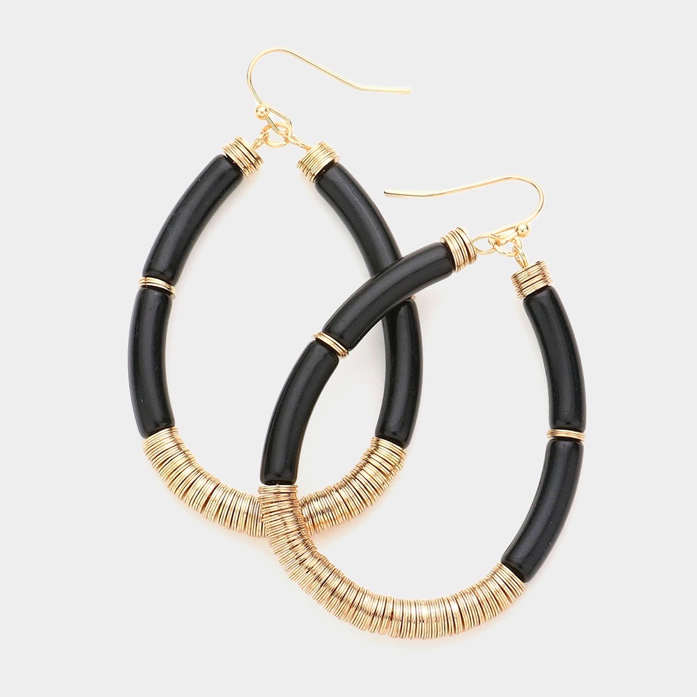 Gold ring disc tear drop earrings earrings